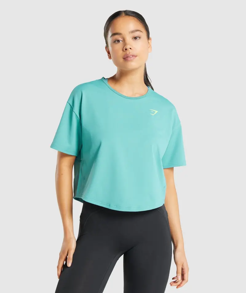 Gymshark Pulse Short-Sleeve Tee in Modern Teal