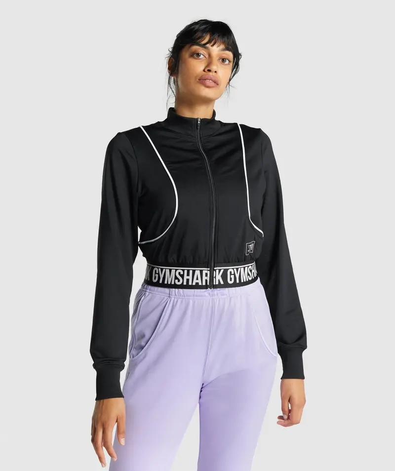 Gymshark Recess Track Top in Black
