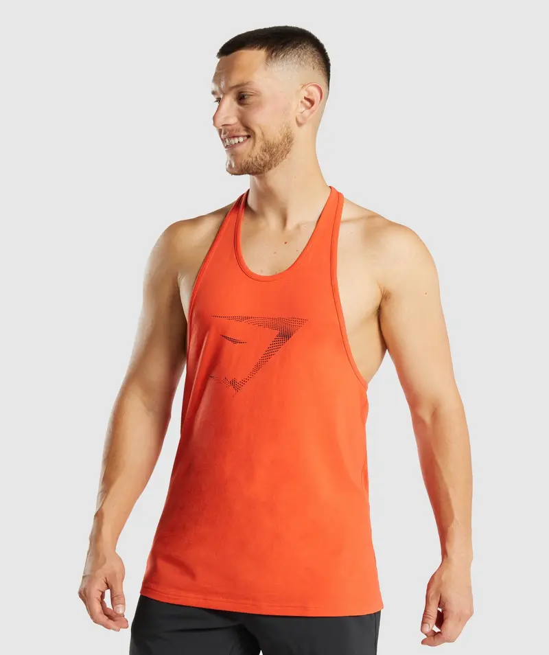 Gymshark Sharkhead Infill Sleeveless Top in Bold Orange