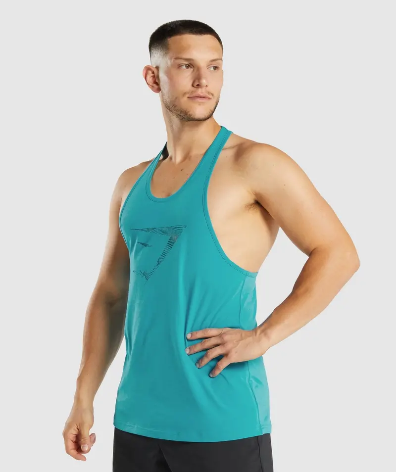 Gymshark Sharkhead Infill Sleeveless Top in Deep Blue