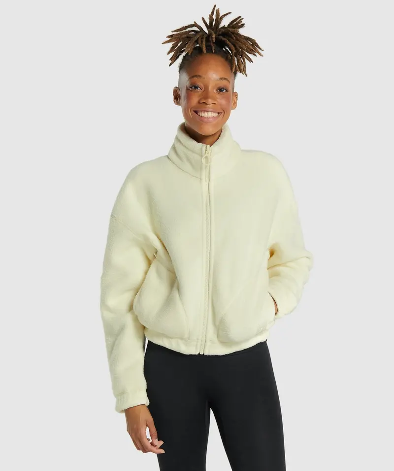 Gymshark Sherpa Full-Zip Jacket – Sunny Yellow