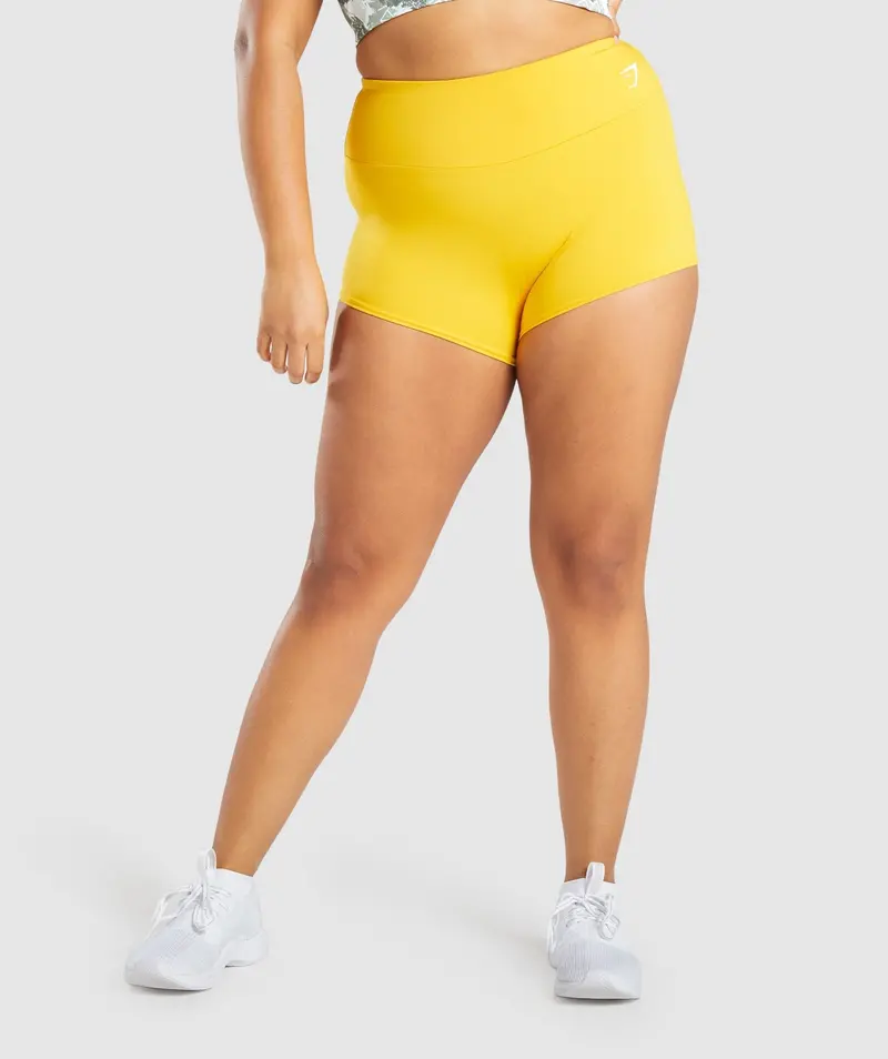 Gymshark Short-Length Training Shorts in Sunny Yellow