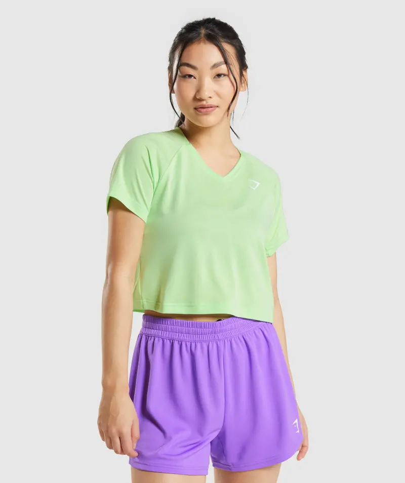 Gymshark Sport Midi T-Shirt – Modern Fit, Bali Green Hue