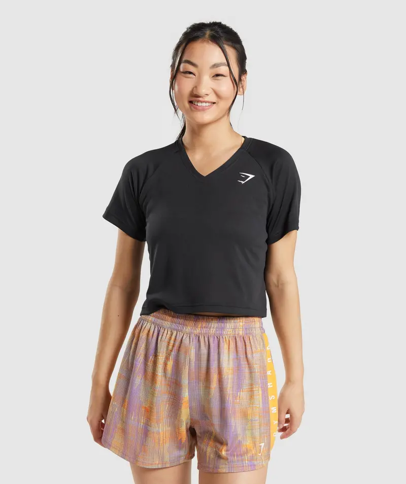 Gymshark Sport Midi T-Shirt – Modern Fit, Classic Black
