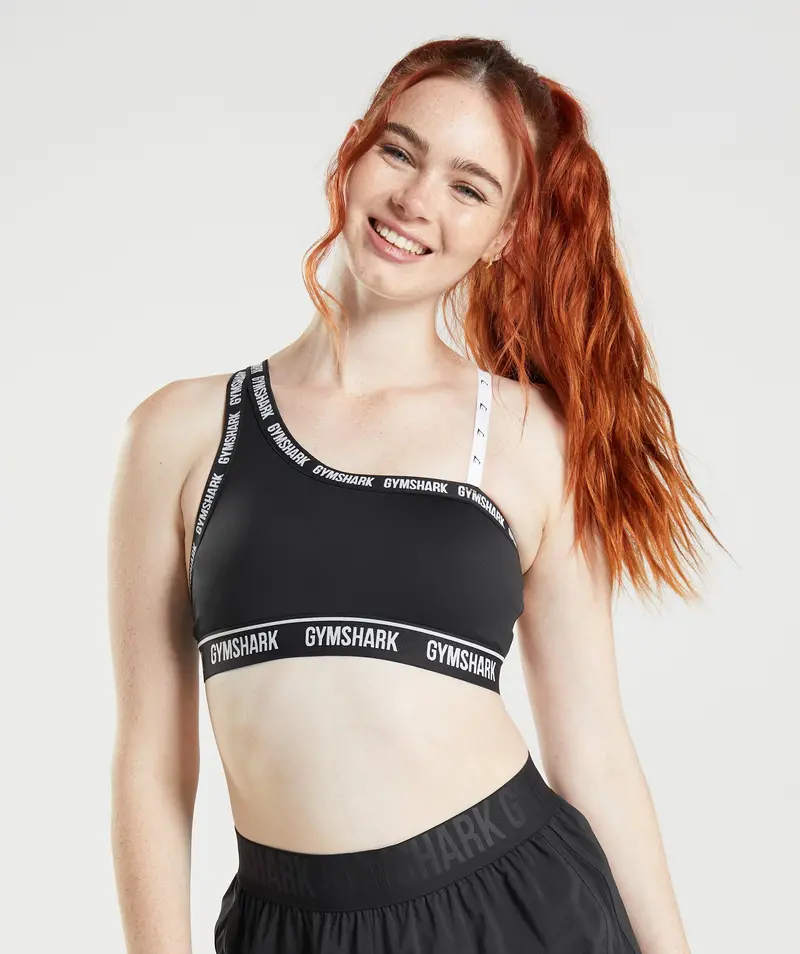 Gymshark Strike Performance Sports Bra – Minimalist Black and White