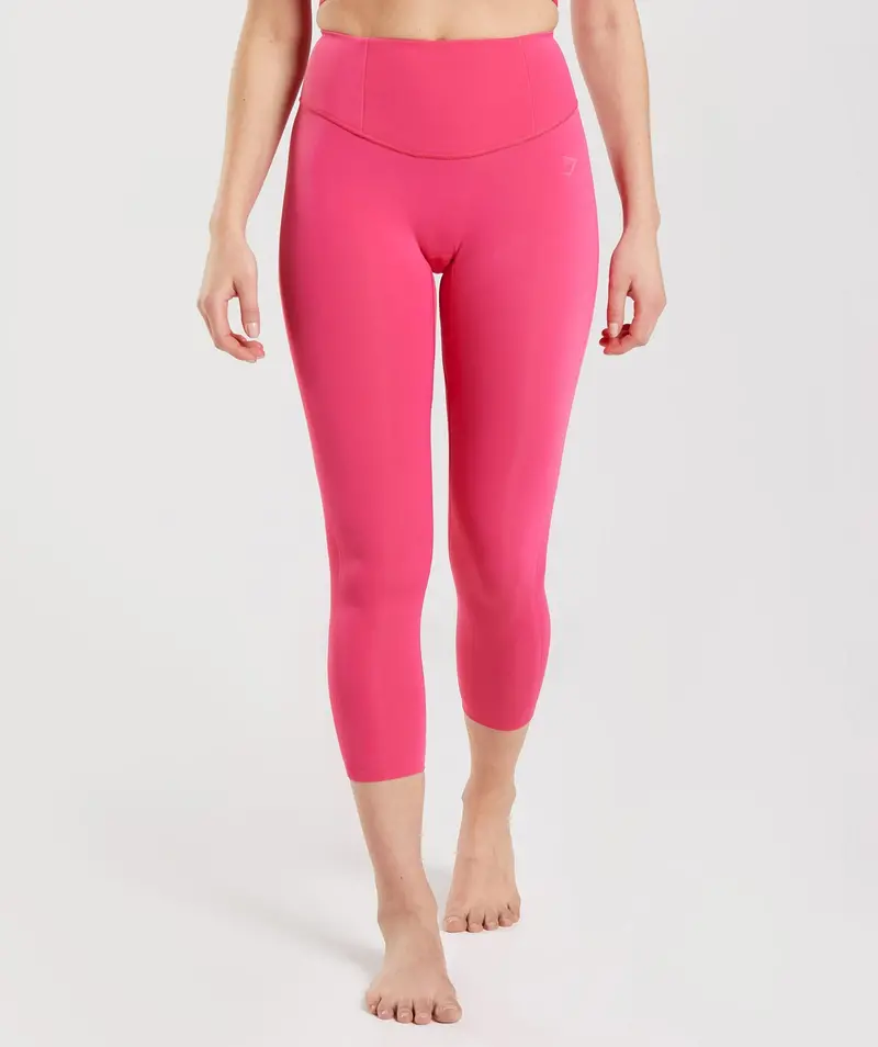 Gymshark Studio 7/8 Leggings – Tropical Hibiscus Pink