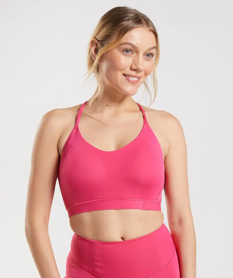 Gymshark Studio Medium-Impact Sports Bra – Hibiscus Pink