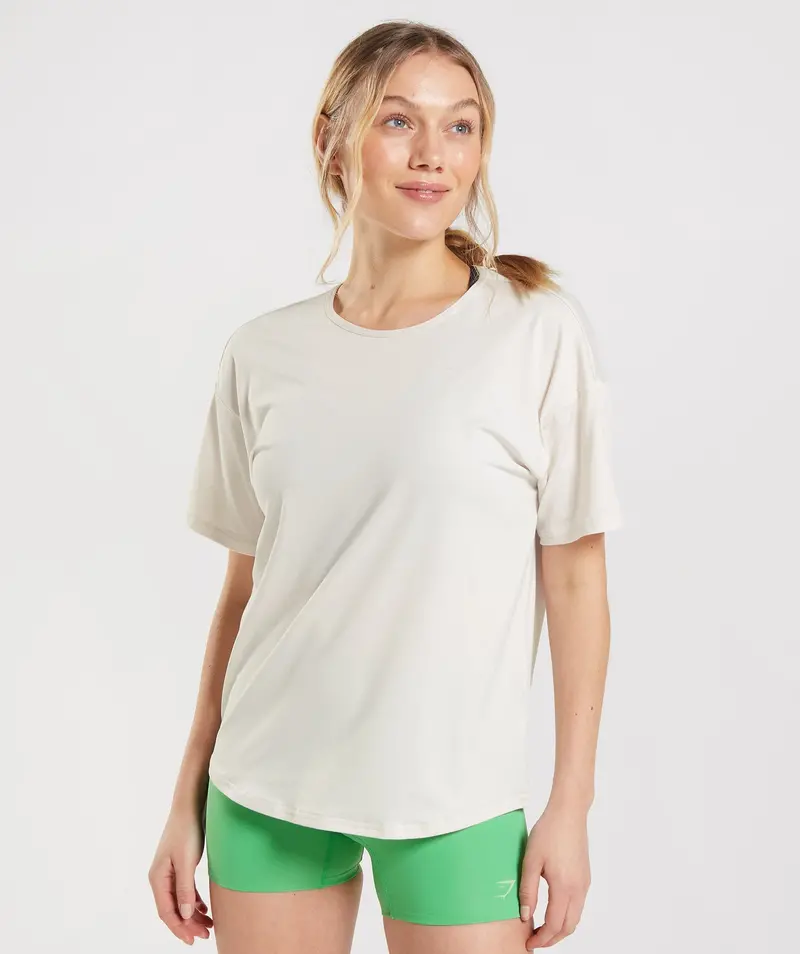 Gymshark Studio Soft-Touch T-Shirt – Coconut White