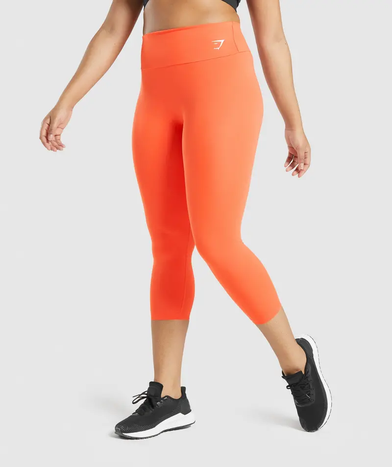 Gymshark Training 7/8 Length Leggings – Bold Orange