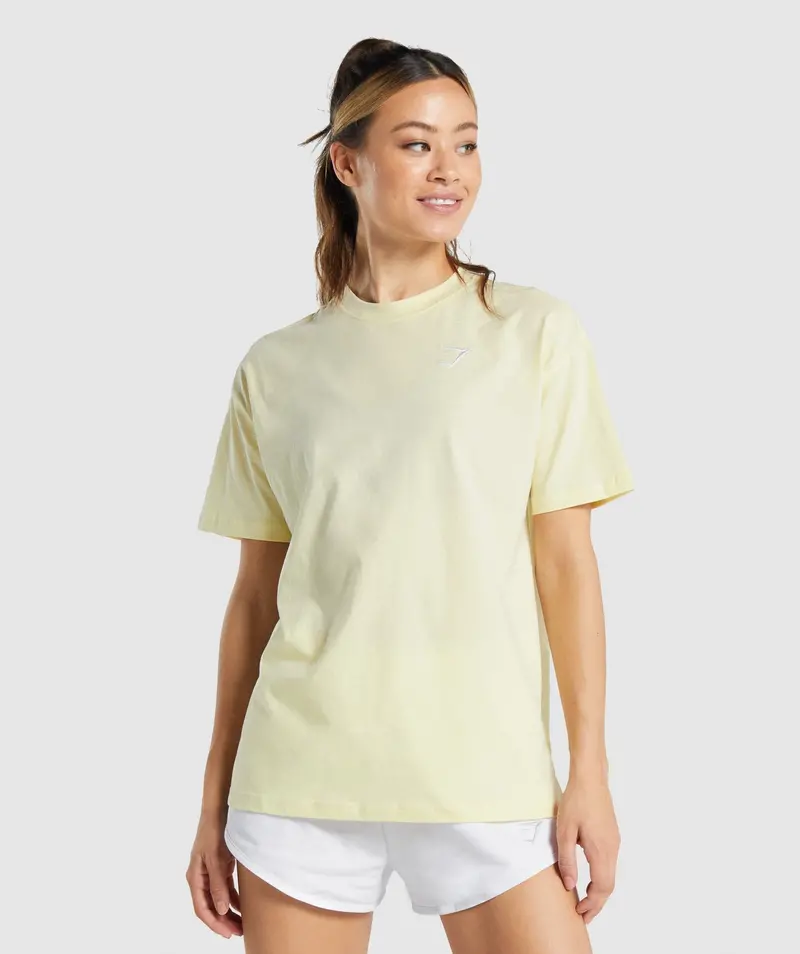 Gymshark Training Oversized T-Shirt – Soft Light Yellow