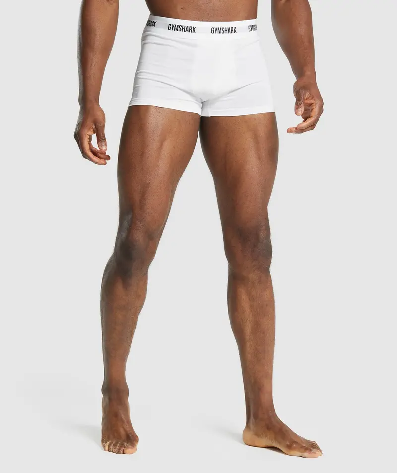 Gymshark Trunk Underwear Set – 2-Pack in White