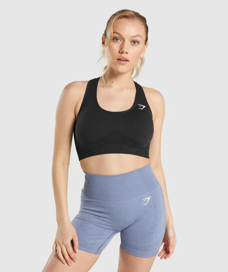 Gymshark Vital Seamless 2.0 Sports Bra – Black Marl
