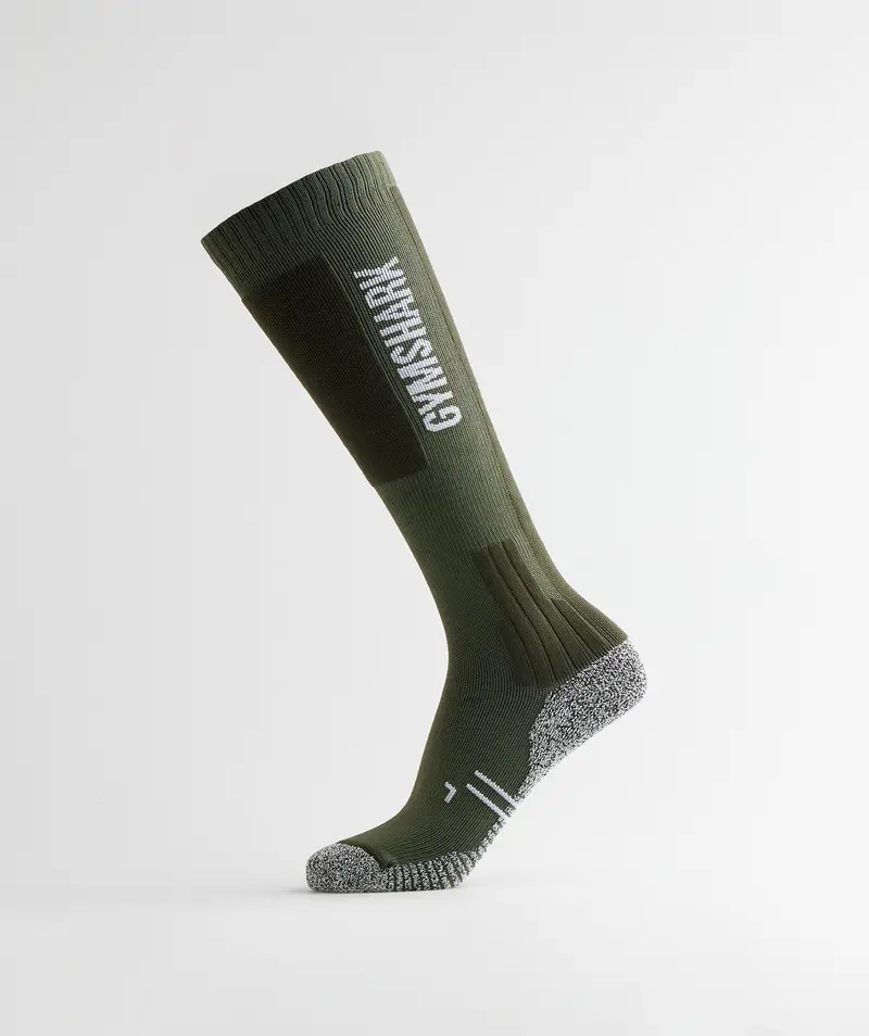 Gymshark Weightlifting Performance Sock in Olive Green