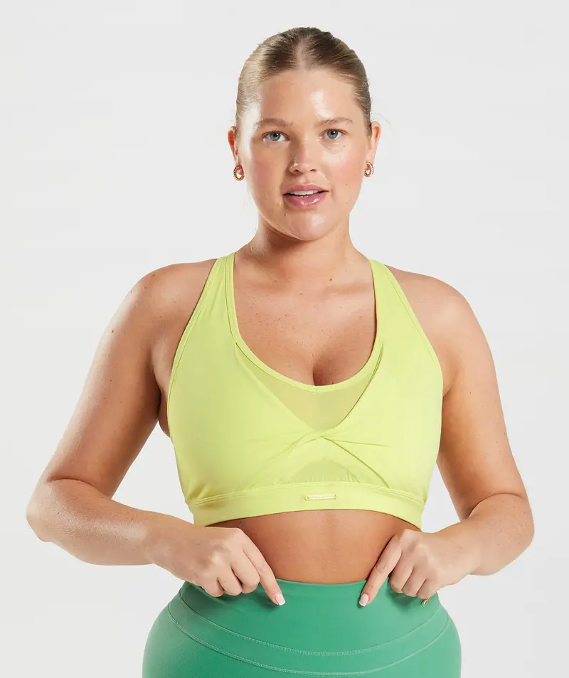 Gymshark Whitney Breathable Mesh Sports Bra – Sea Kelp Green