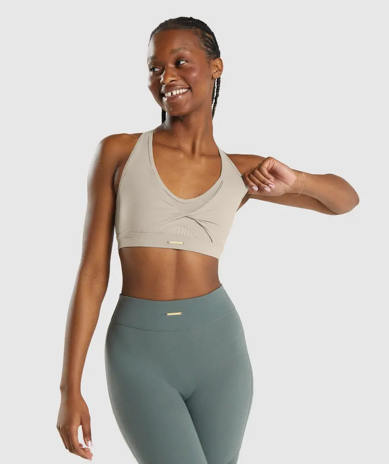 Gymshark Whitney Mesh Sports Bra – Mink