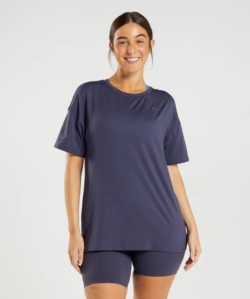 Gymshark Whitney Oversized Cotton T-Shirt – Indigo Navy