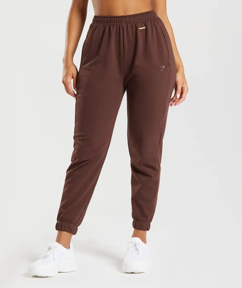 Gymshark Whitney Relaxed-Fit Joggers – Rekindle Brown