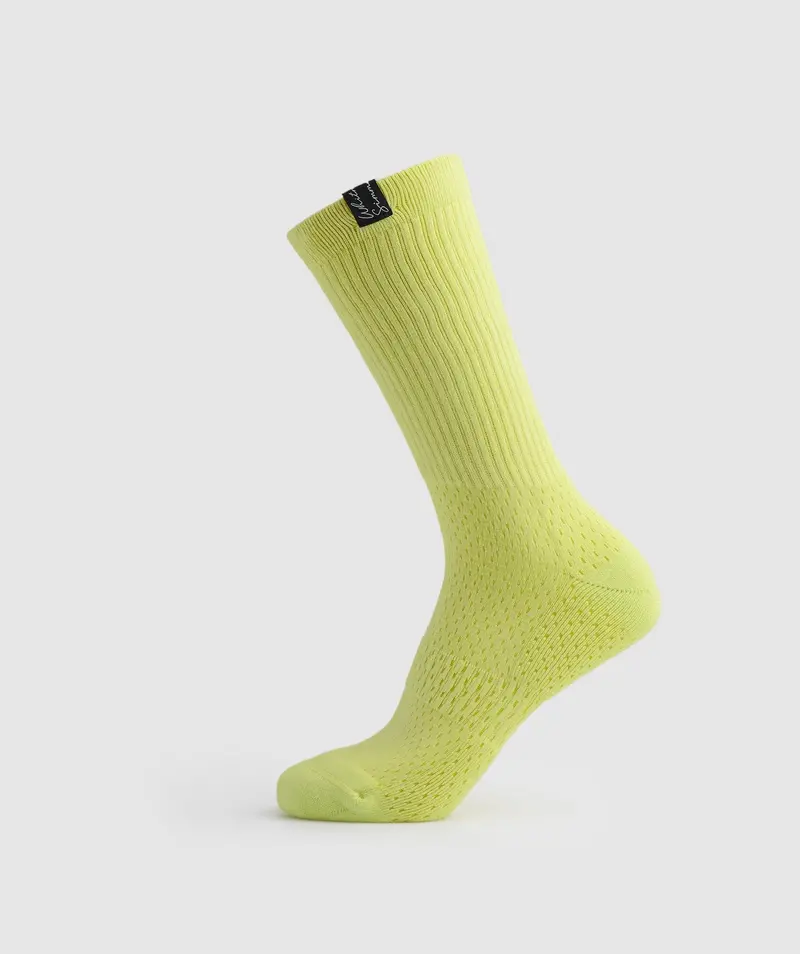 Gymshark Whitney Tab Crew Socks – Sea Kelp Green (Single Pair)