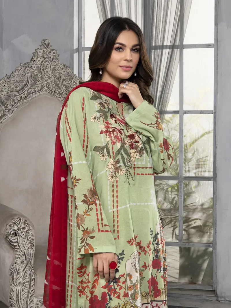 Hand-Embroidered Lawn Two-Piece Suit