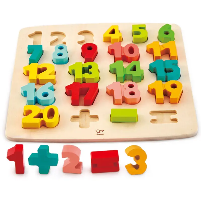 Hape Chunky Wooden Number Puzzle – Early Math Skills Builder