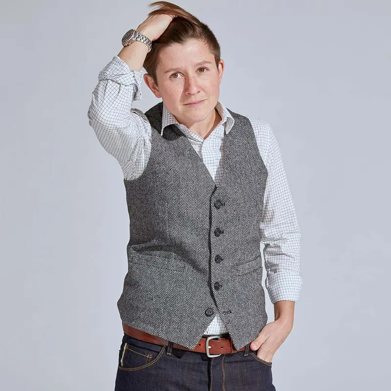 Heather Gray Tweed Waistcoat