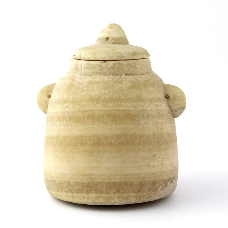 Hellenistic Beehive-Style Unguent Jar with Lid, 3rd–1st Century BCE