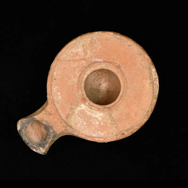 Herodian Clay Oil Lamp, Judean Roman Artifact, 1st Century CE