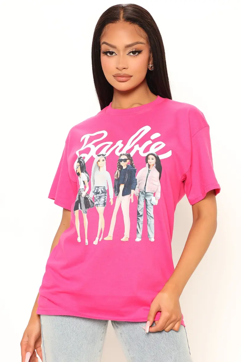 Hot Pink Barbie & Friends Graphic T-Shirt