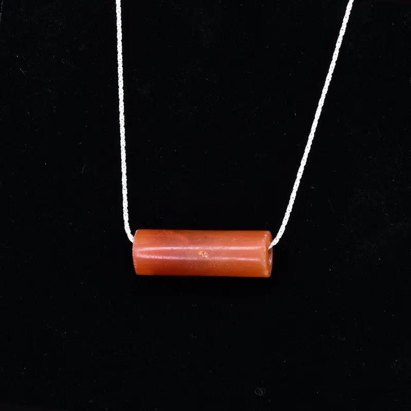 Inca Carnelian Tube Bead Pendant, 1400–1560 CE