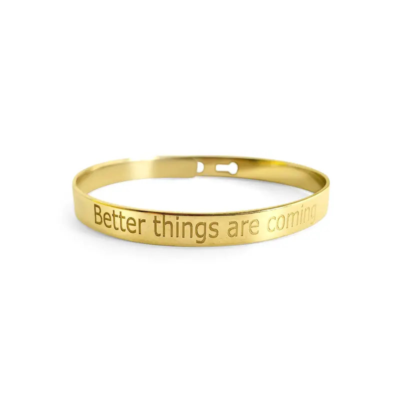 Inspirational ‘Better Things Are Coming’ Adjustable Bracelet