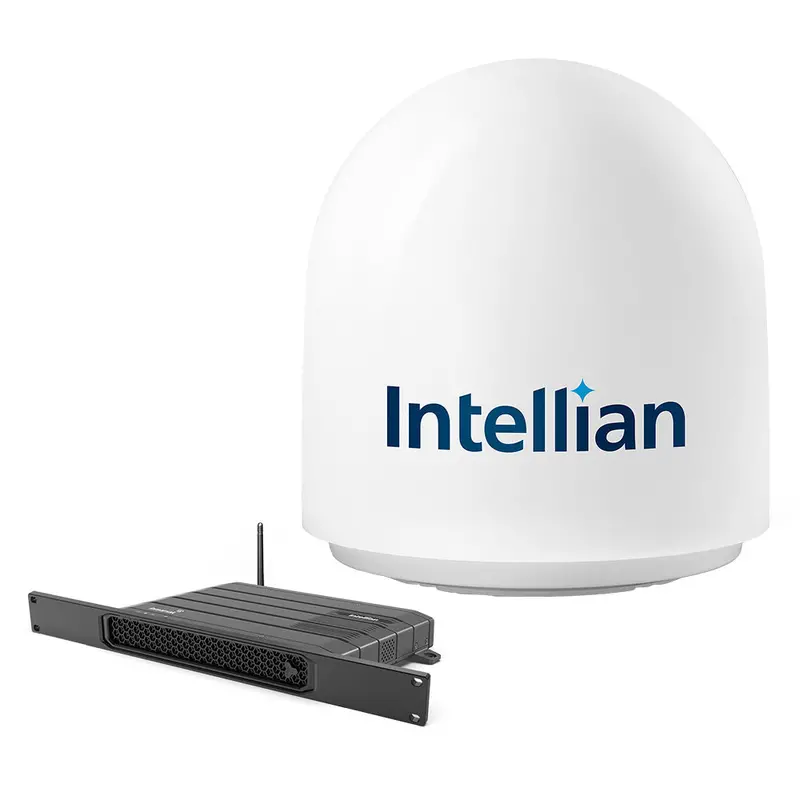 Intellian FB500 Fleet Broadband System Featuring 19-Inch Rack-Mount BDU