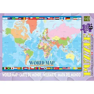 Interactive World Map Educational Puzzle