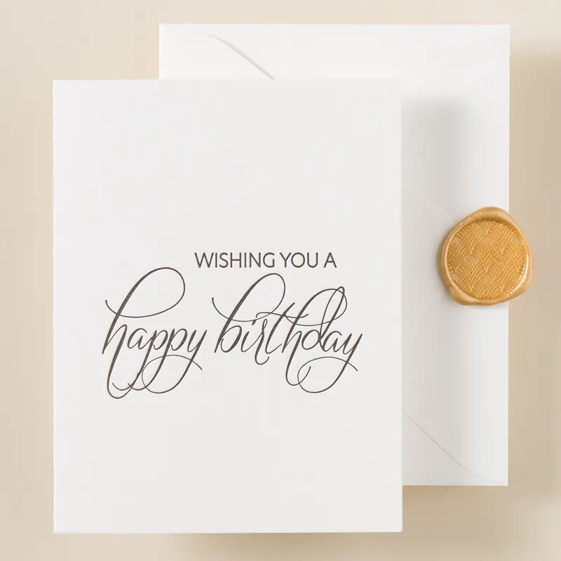 Jasper Letterpress Celebratory Birthday Card