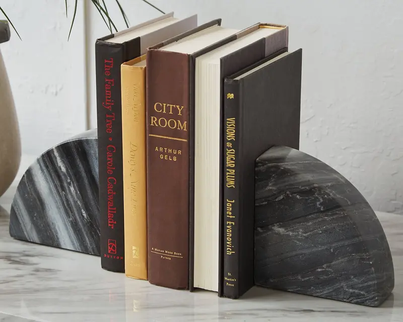Josetta Minimalist Metal Bookends – Set of 2