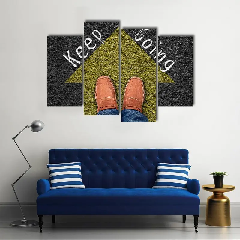 ‘Keep Going’ Motivational Quote Canvas Wall Decor