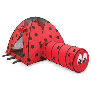 Ladybug-Themed Play Tent with Matching Tunnel