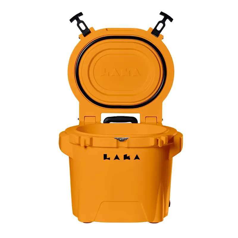 LAKA 30-Quart Rolling Cooler with Telescoping Handle – Orange