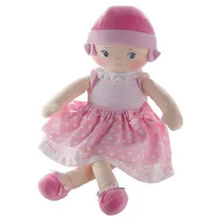 Large Pink Rag Doll – Soft Hand-Stitched Collectible Toy
