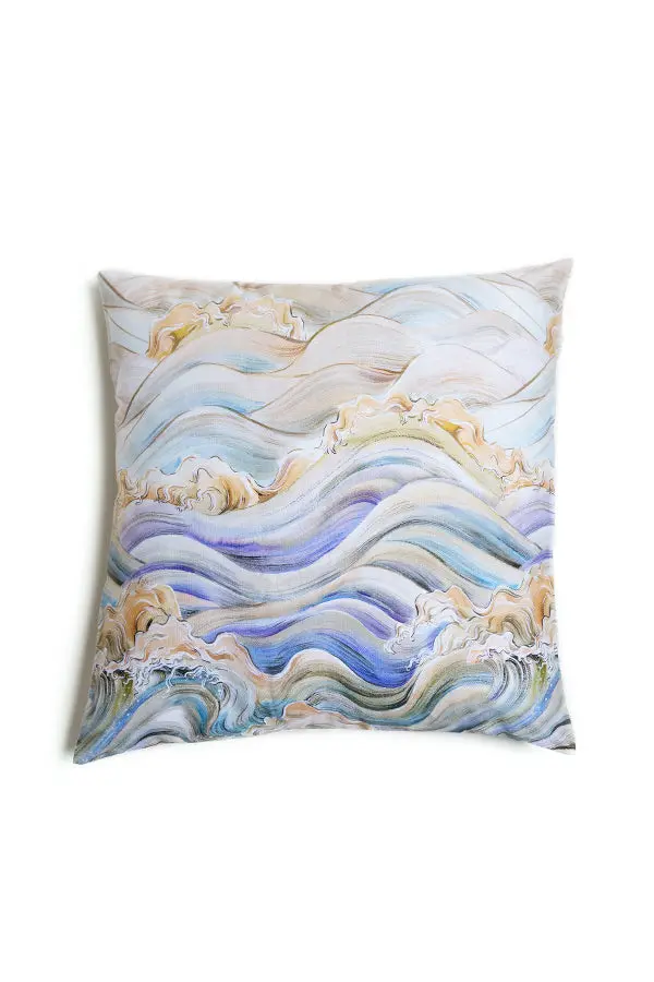 Lavender Wave Botanical Design Pillow