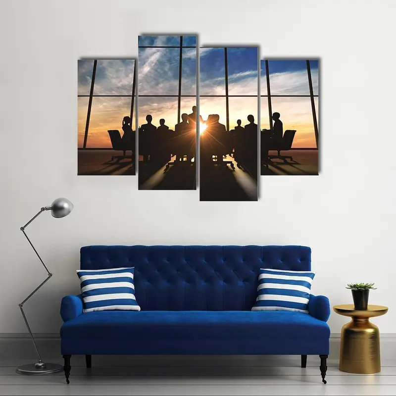 Leadership Team Silhouette Canvas Wall Art