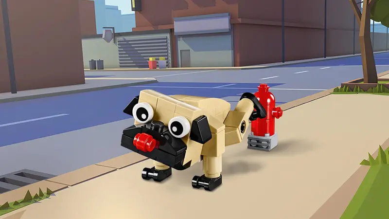 LEGO Creator 3-in-1 Cute Pug, Turkey & Koala Set