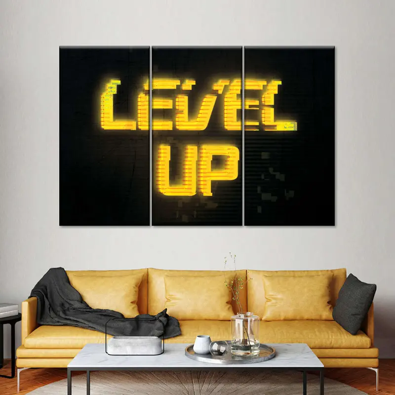 Level Up Glitch Effect Poster