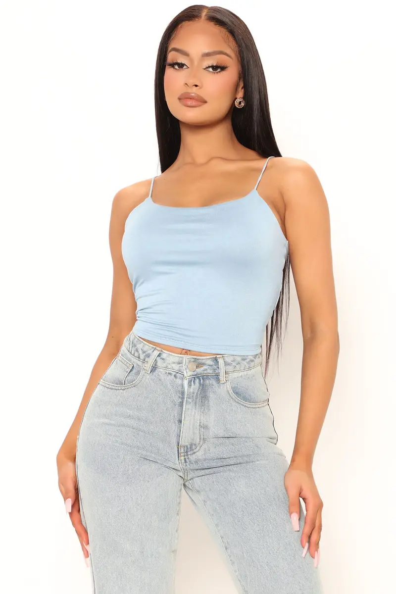 Light Blue Courtney Cropped Camisole