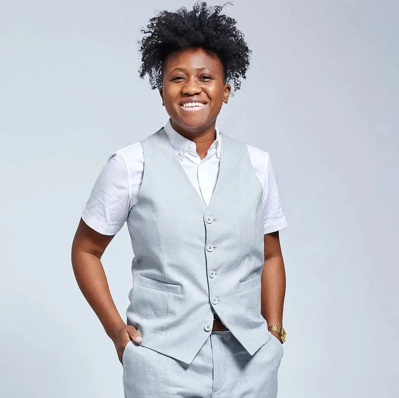 Light Gray Linen Sleeveless Blazer