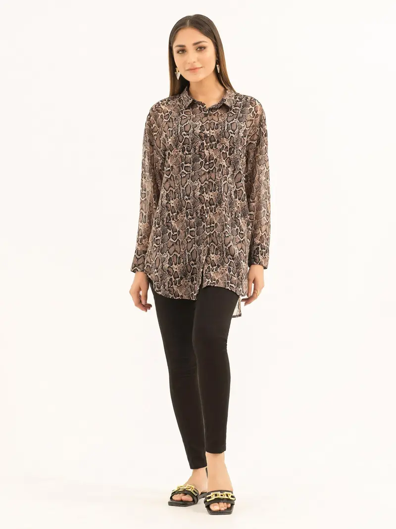 Lightweight Printed Chiffon Blouse