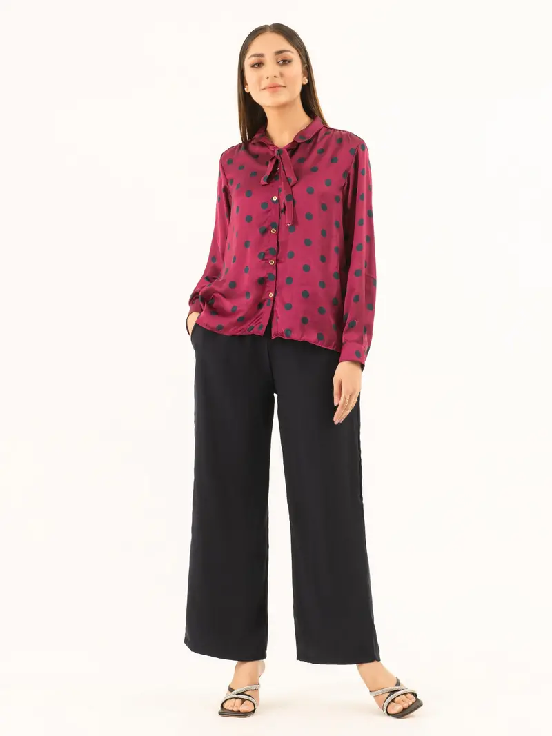 Lightweight Printed Silk Blouse