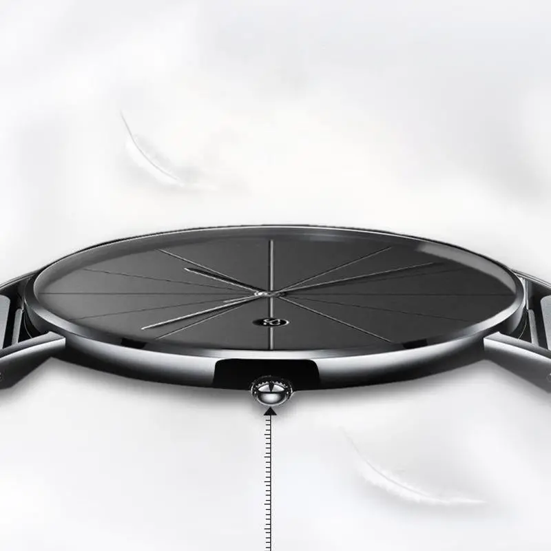 Lightweight Waterproof Analog Watch with Mesh Strap