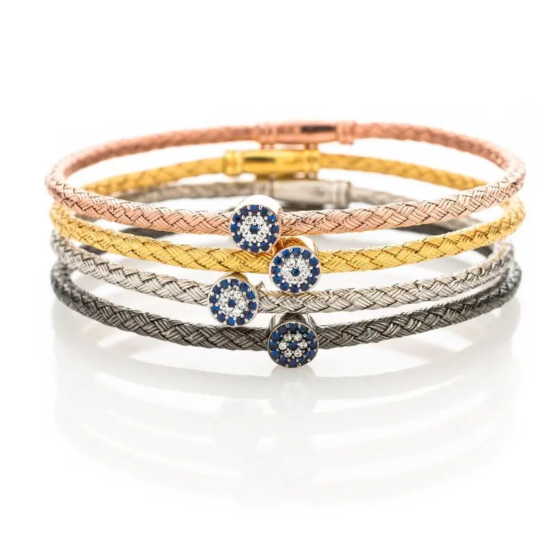 Lucky Evil Eye Bangle Bracelet for Daily Wear