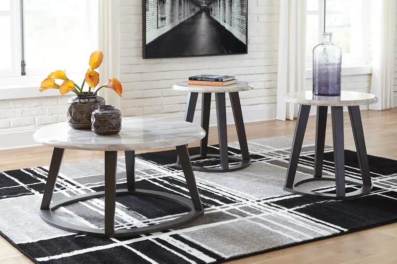 Luvoni Nesting Side Tables – Set of 3 Round Accent Tables