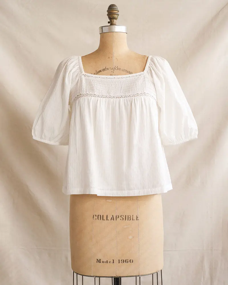 Lynette Smocked Peasant Blouse